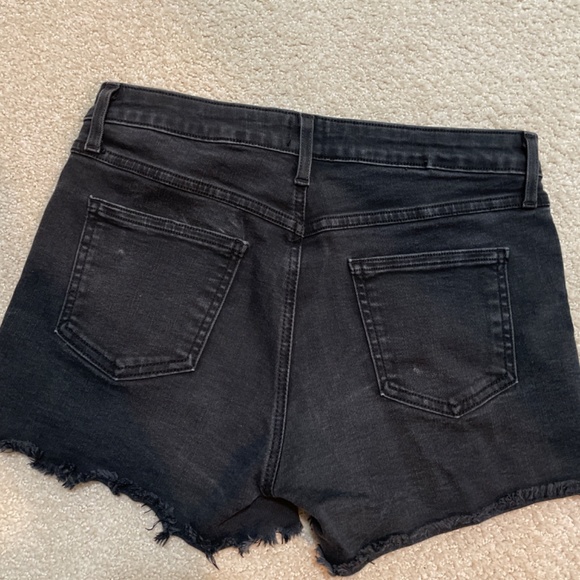 Black denim cut off shorts - Picture 2 of 3